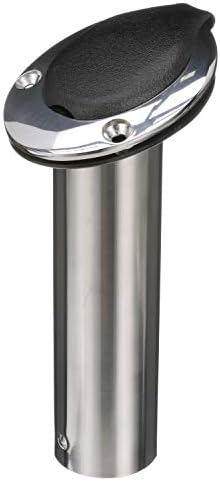 Attwood 66362-7 Stainless Steel Flush Mount Rod Holder, 2-Inch Diameter, 7 ½ Inches Long, 30-Degree Top Flange, Open Base End