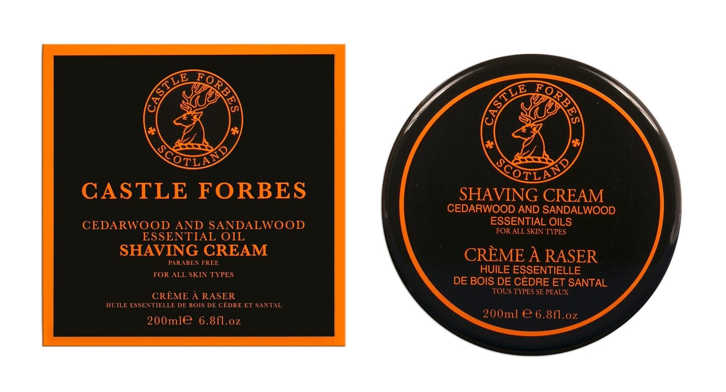 Castle Forbes Cedarwood & Sandalwood Essential Oil Shaving Cream (6.8oz)