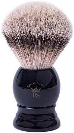 ROYAL SHAVE PB9 Silvertip Badger Shaving Brush – Classic Wet Shaving Brush (Black)