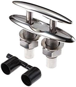 attwood 66515-1 Retractable Low-Profile Stainless Steel Marine Boat 4 ½-Inch Neat Cleat