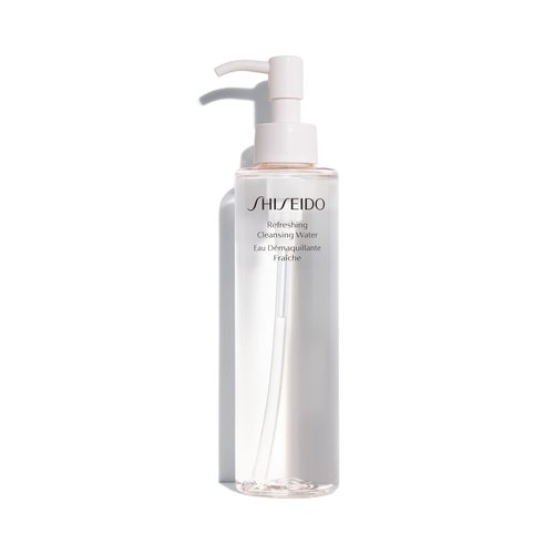 Shiseido Refreshing Cleansing Water - 180 mL - Water-Based Wipe-Off Cleanser - Removes Makeup & Oil - Non-Comedogenic, Alcohol & Oil Free