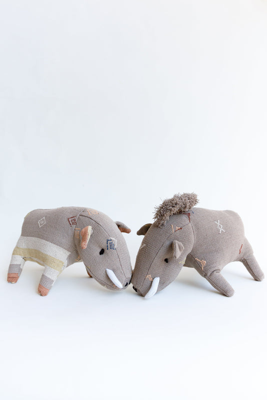 Distant Echo Stuffed Grey Boar